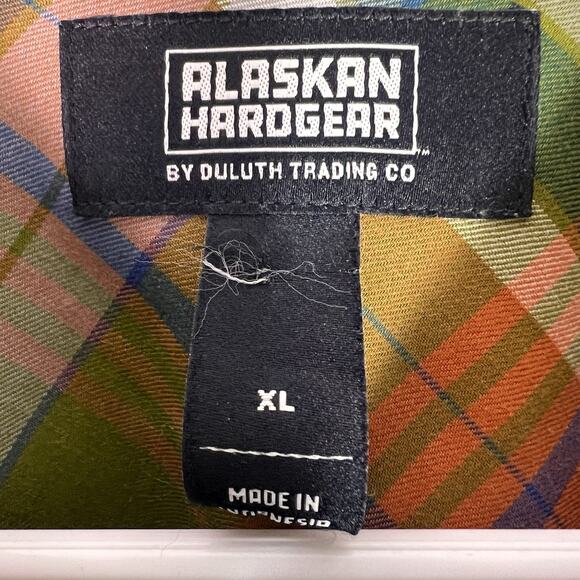 Duluth Wool Blend Plaid Short Sleeve Shirt Dress Side Pocket Sz XL Boho Casual - Picture 7 of 11